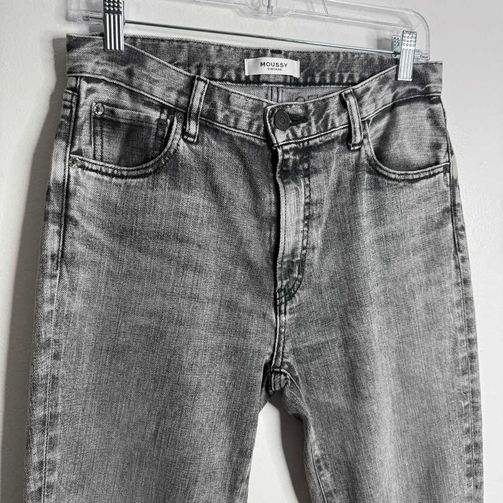 NWOT Moussy Vintage Light Black Skinny Jean Raw Hem Size 27 Designer‎ Minimalist